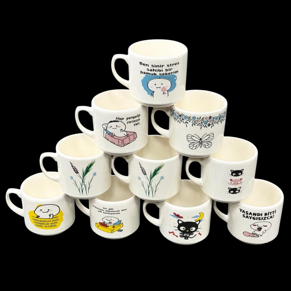 SERAMİK KUPA KARIŞIK DESEN / MODEL